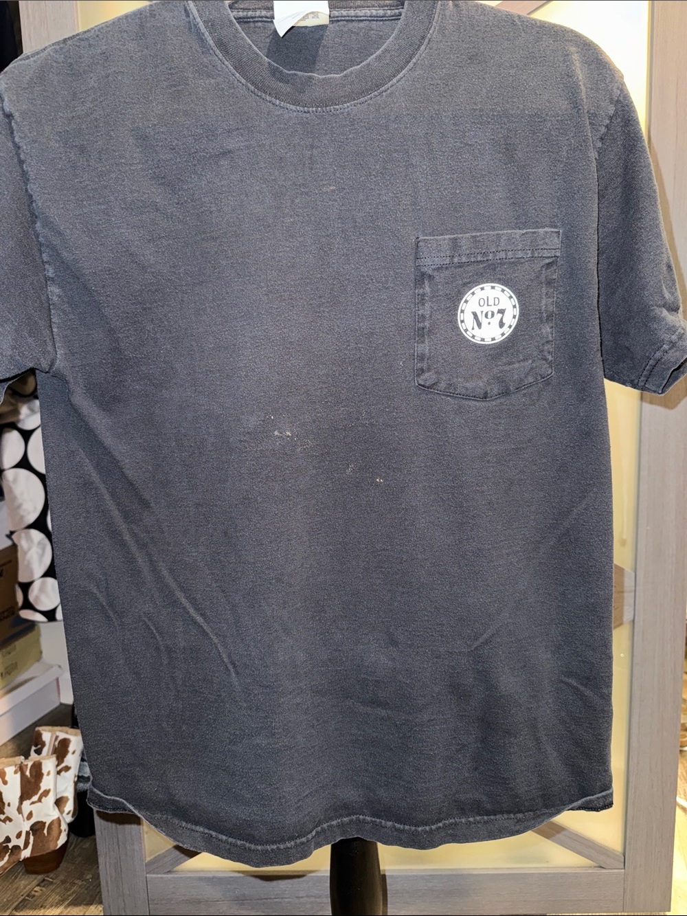 Jack Daniel’s Old No 7 Jack Rocks Guitar Pocket T Shirt Black Medium